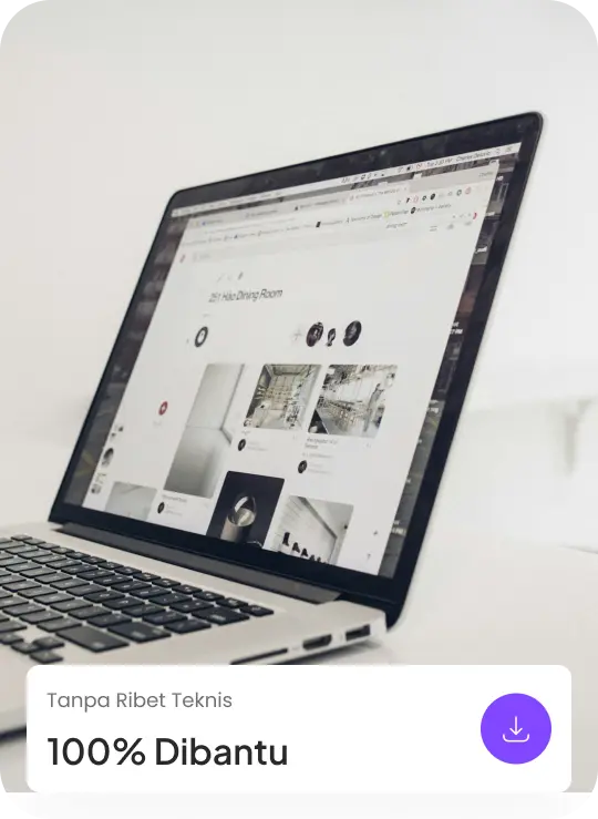 Interface landing page Élan Chef yang menampilkan wanita sedang menikmati salad, headline 'Fine Dining Experience In Your Home', tombol reservasi Book Chef, dan menu navigasi modern.